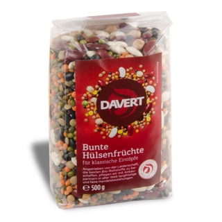 Hạt đậu tổng hợp hữu cơ davert 500gr