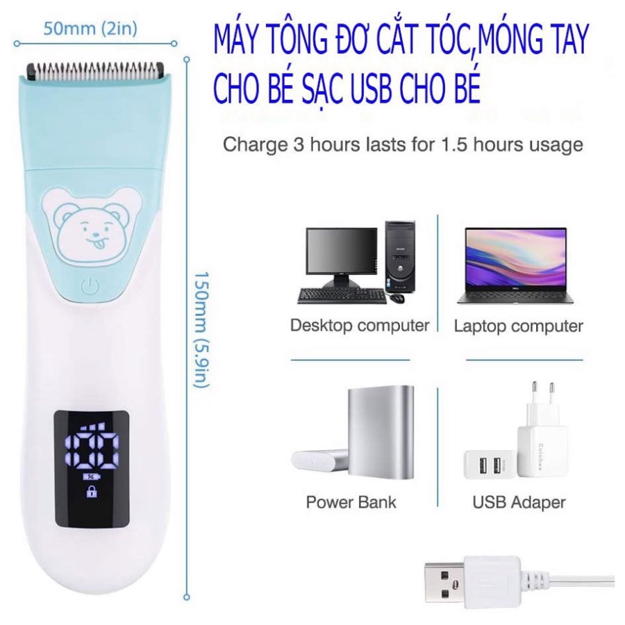 ⚡Có Đầu Mài Móng Tay⚡Tăng đơ cắt tóc,cạo lông loại tốt KEDA 501, Máy hớt tóc trẻ nhỏ, cắt lông thú cưng chó mèo tiện lợi