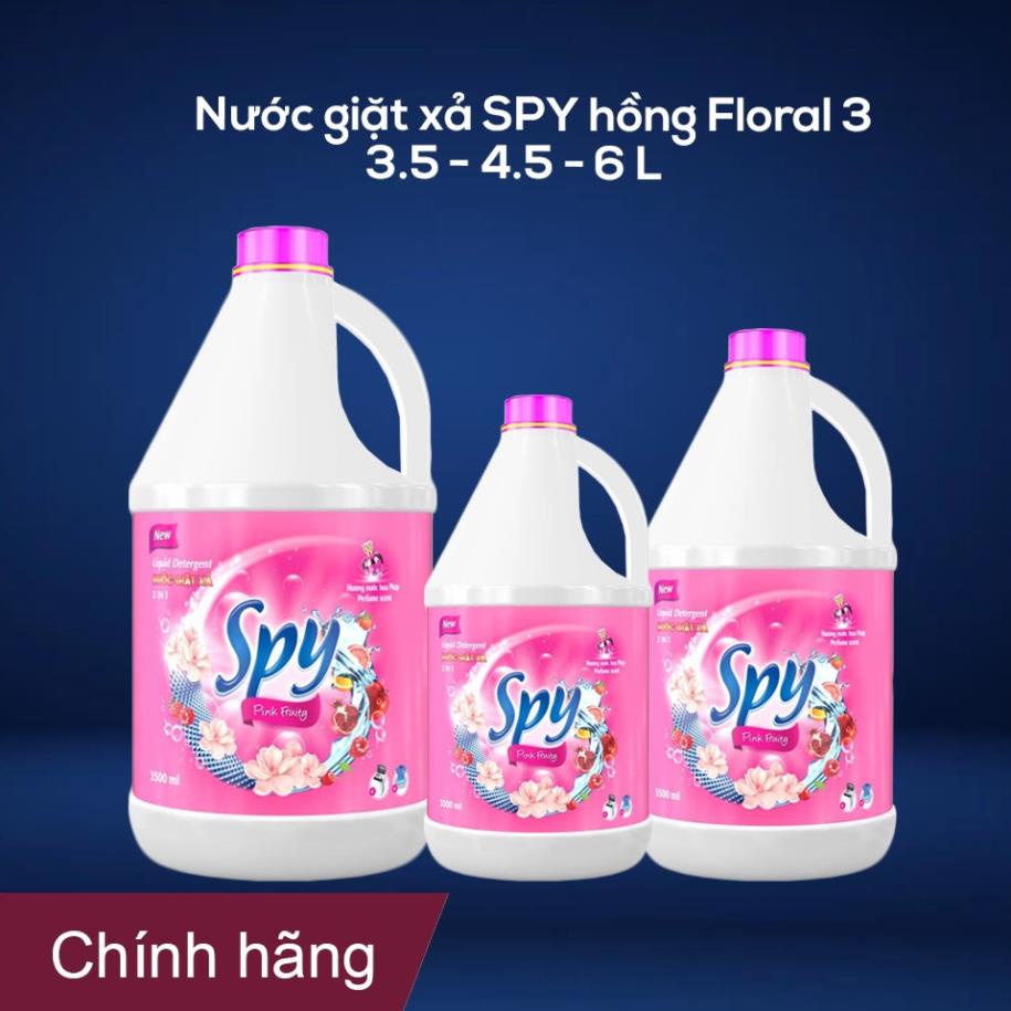 Nước giặt SPY hồng Floral 3 dung tích - Hàng chính hãng