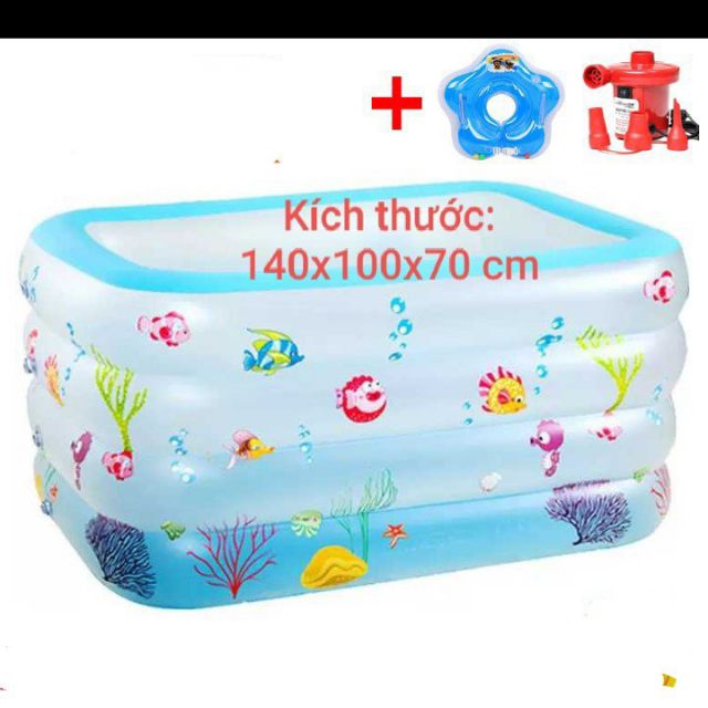 Bể Bơi 4 Tầng Kt 140cmx100cmx70cm