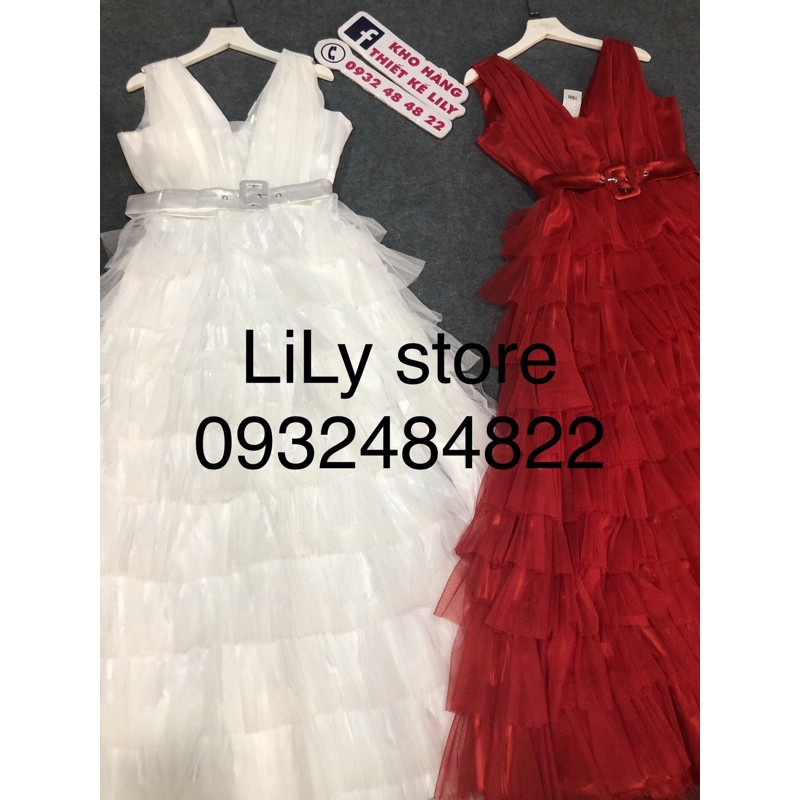 ĐẦM TẦNG KÈM THẮT LƯNG ( ảnh và video thật 1000% )