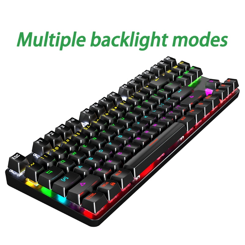Bàn PhíM Cơ Gaming 87 PhíM Có Dây TíCh HợP ĐèN Led NềN Cho PC / Laptop