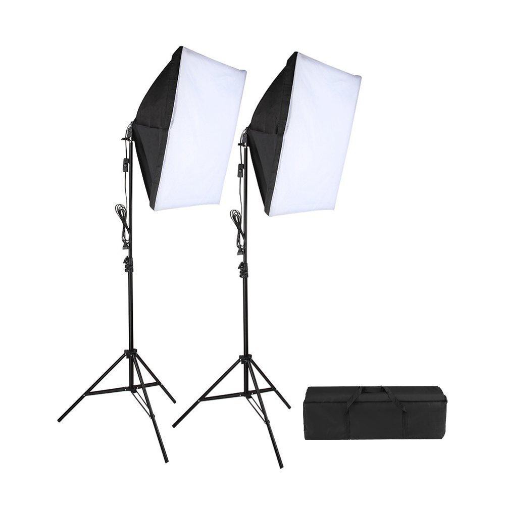 Bộ kit chụp đèn studio kèm softbox 50cm * 70cm có chân đèn, hỗ trợ hắt sáng chụp ảnh sản phẩm live stream