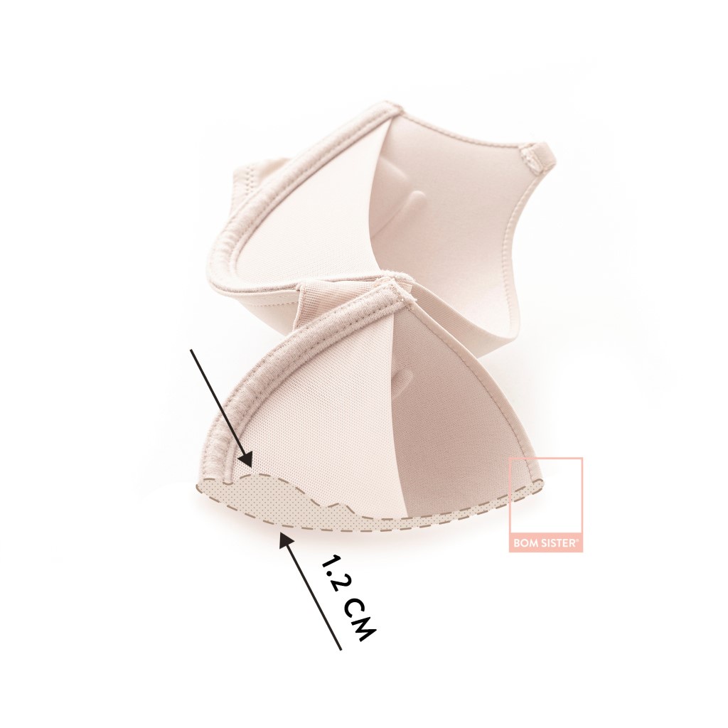 Áo lót mút mỏng thun lạnh không gọng màu trơn đính nơ BOM SISTER MU1007