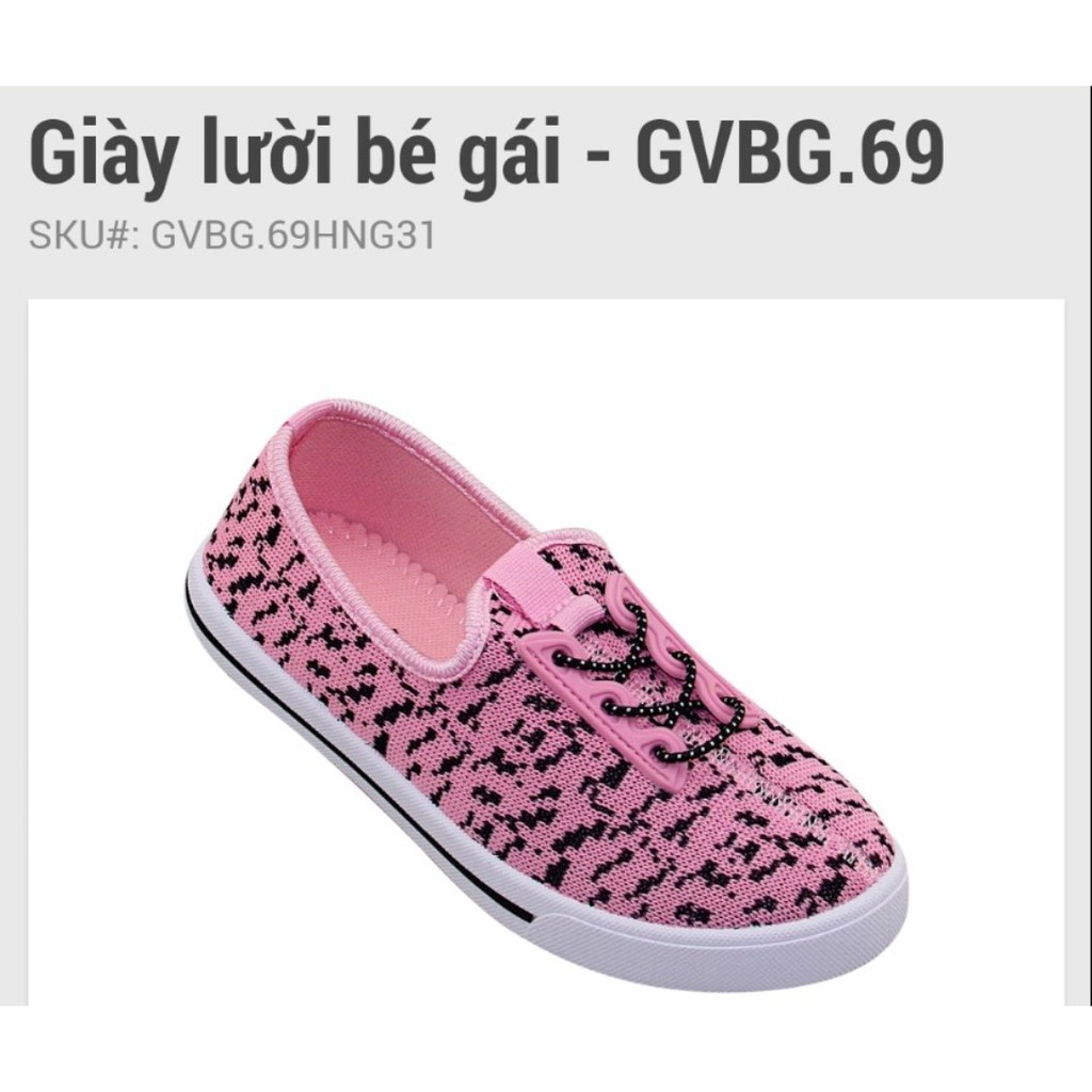 Giày lười bé gái Bitas chính hãng size 31- GVBG.69[sale99]