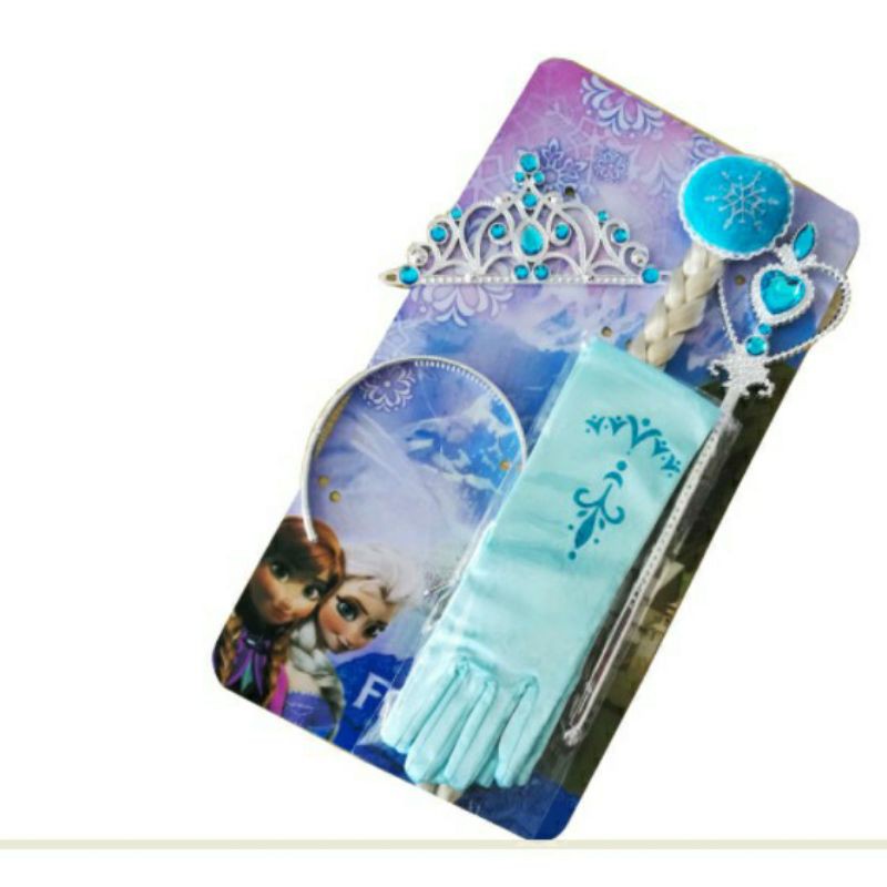 Bộ hóa trang phụ kiện công chúa nữ hoàng elsa anna băng giá cho bé gái