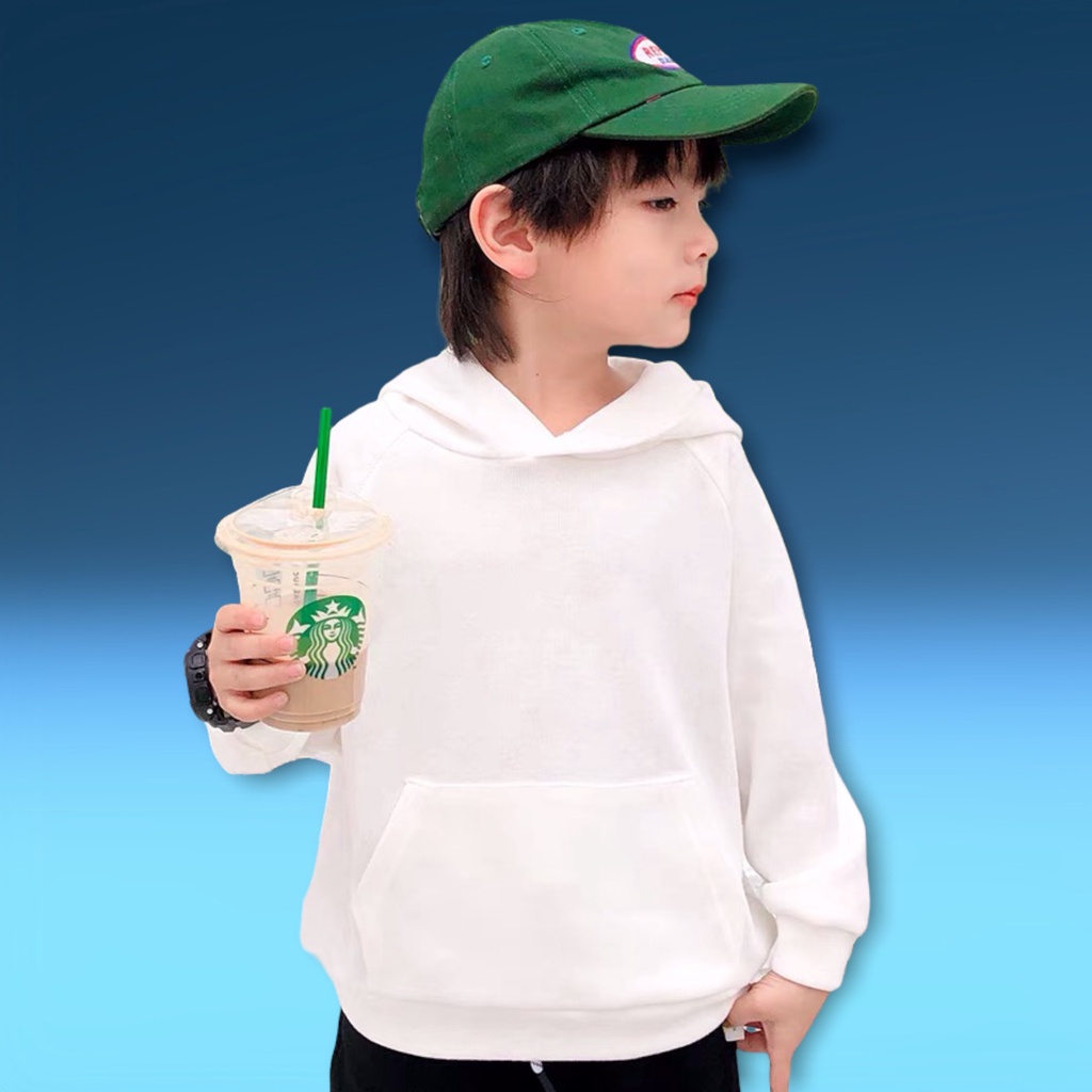 Áo khoác nỉ hoodie trơn trẻ em Con Xinh, thời trang thu đông dành cho bé từ 4 đến 10 tuổi