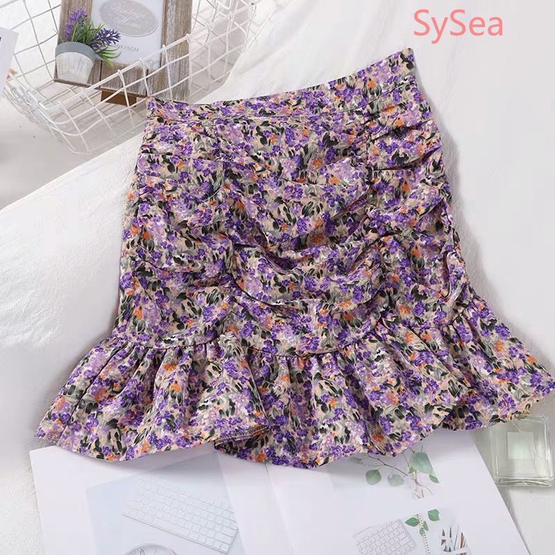 Chân Váy Chữ A Lưng Cao Hoạ Tiết Hoa Phong Cách Retro | BigBuy360 - bigbuy360.vn