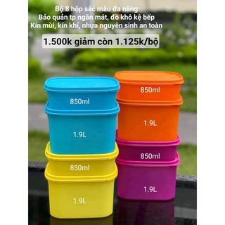 Bộ hộp BQTP Colorful Rectangular Tupperware