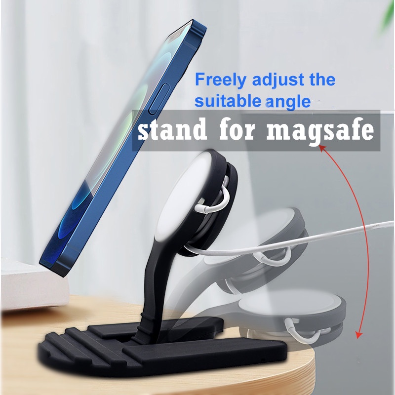 Giá Đỡ Điều Chỉnh Góc Để Bàn Bằng Silicon Di Động Có Thể Gập Gọn Cho Magsafe