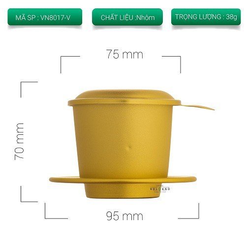 Phin pha cà phê phin màu anode chất lượng cao, sang trọng, bền, phin nhôm pha cafe cao cấp từ Xưởng phin màu ba miền
