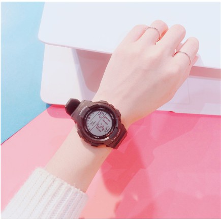 Đồng Hồ Nữ Dây Cao Su Shhors Thể Thao Week Alarm D332 Nhỏ Xinh Hàn Quốc - Hazo