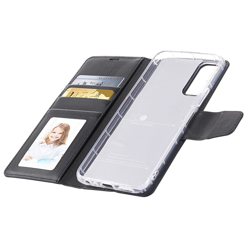 Bao da dạng ví Vivo V20, V19, Y51, Y11, Y12, Y15, Y17, U10, S1, Y20, Y20s, Y12s ngăn đựng thẻ tiền hiệu Hanman