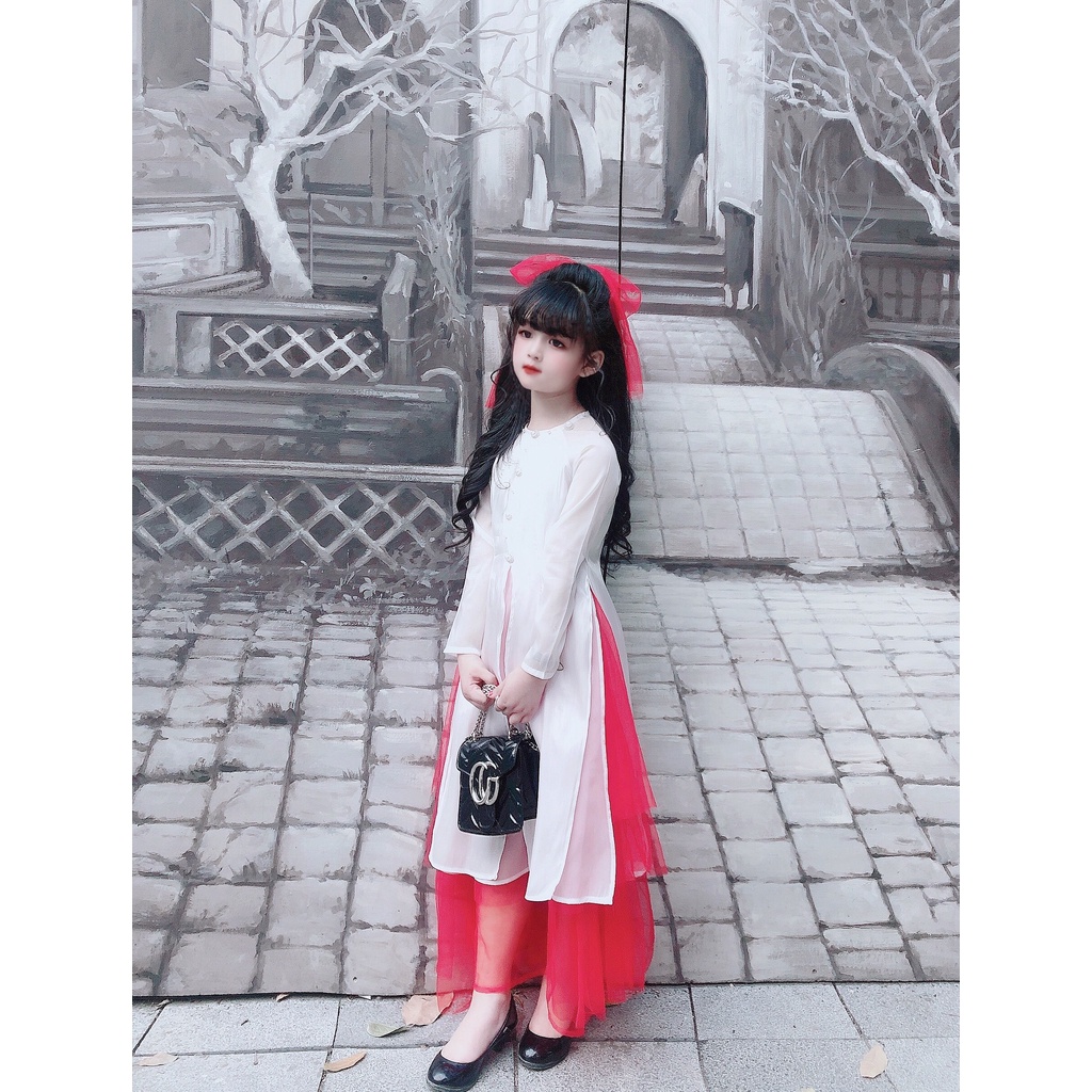 Áo Dài Tết Cho Bé Gái  Công Chúa 10 -40Kg