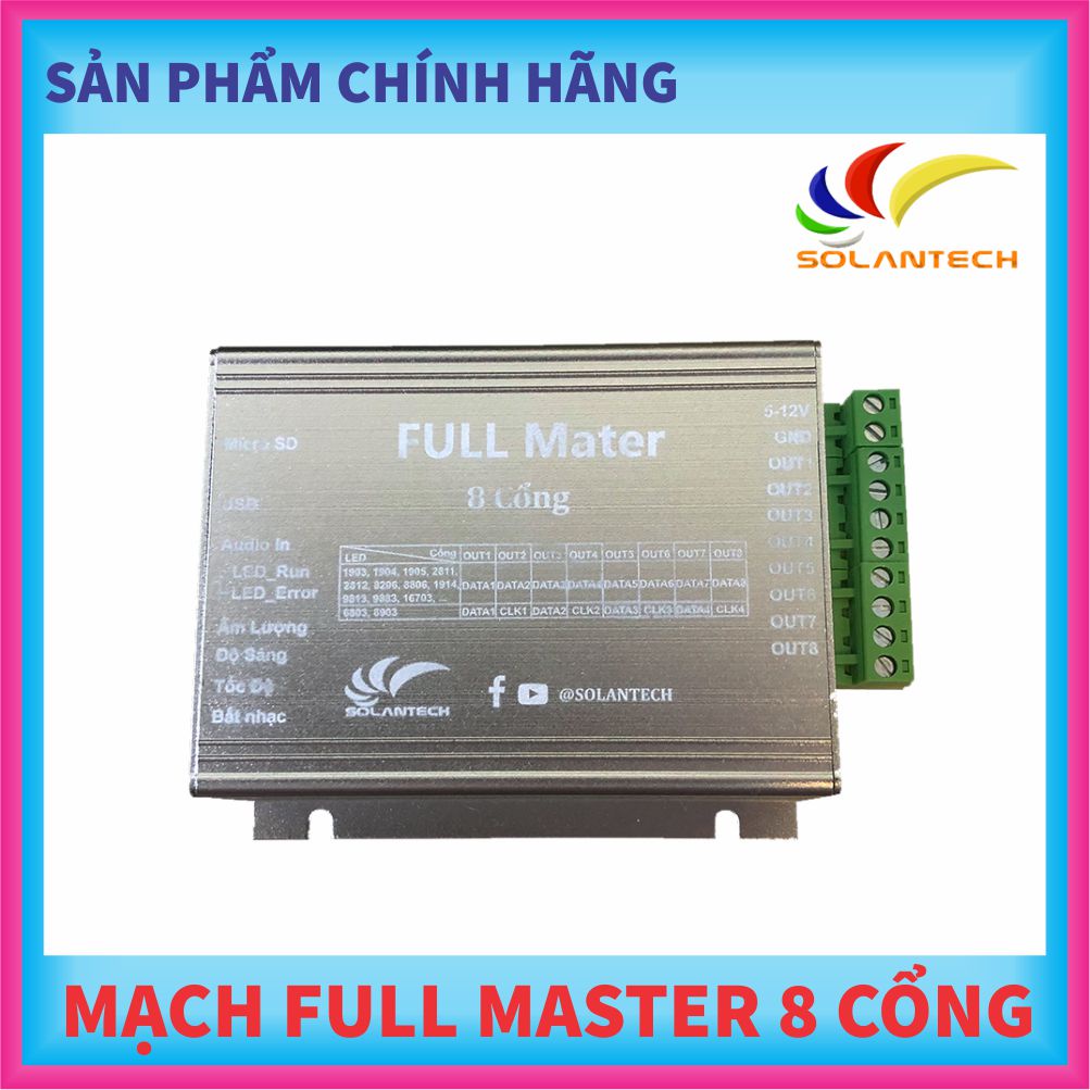 Mạch LED Full Nháy Theo Nhạc ST Master 8 Cổng