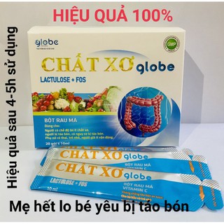 Hỗ trợ trị táo bón cho bé tại nhà ( chất xơ Globe ), táo bón cho bé và mẹ