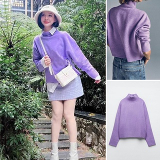 ÁO LEN LÔNG CỪU CAO CỔ NỮ MÀU TÍM - 5536/111