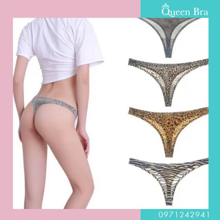 Quần lọt khe ⚡ 𝑭𝑹𝑬𝑬 𝑺𝑯𝑰𝑷 ⚡Lọt khe họa tiết da báo - kháng khuẩn, không đường may - Không gây cấn, hằn