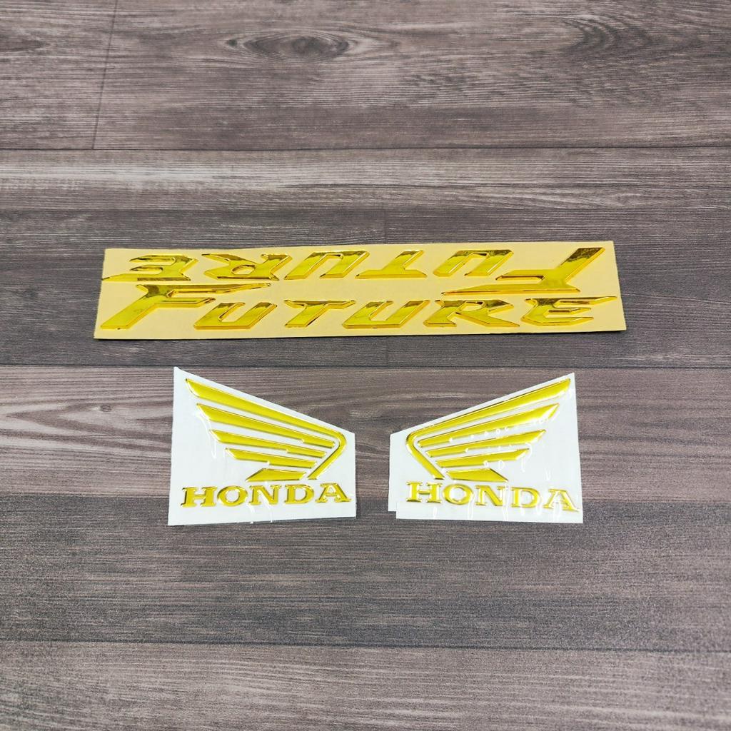 COMBO cặp tem chữ nỗi FUTURE và cặp tem cánh chim mẫu ZIN độ màu bạc hoặc vàng