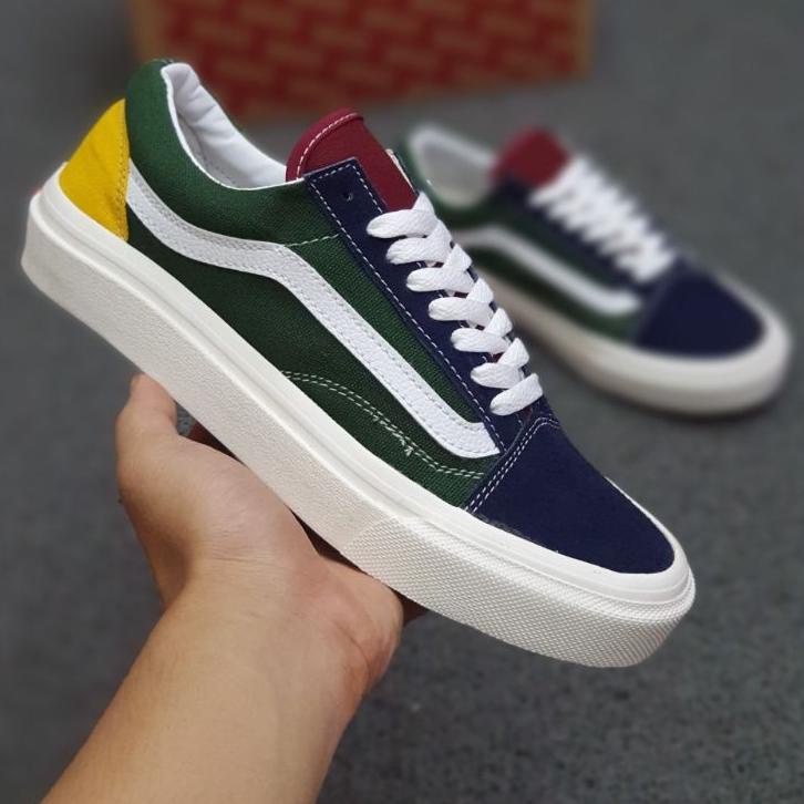 Giày Thể Thao VANS OLD SKOOL VAULT OG MARIO Size 36-43 Màu Cầu Vồng Xanh Lá Thời Trang