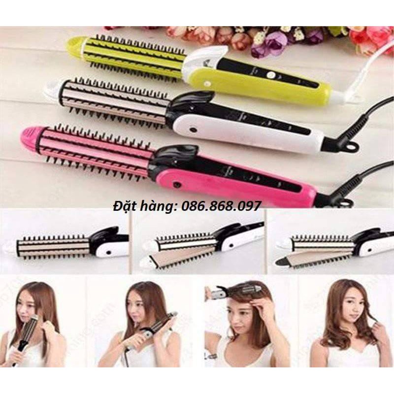 MÁY LÀM TÓC 3 IN 1 LƯỢC ĐIỆN 3 IN 1 UỐN DUỖI DẬP