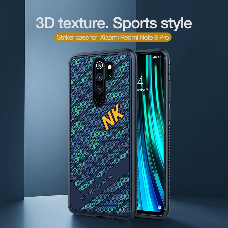 Ốp điện thoại NILLKIN Striker họa tiết rằn ri chống trượt cho Xiaomi Redmi Note 8 Pro