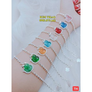 Lắc tay hồ ly phong thủy bạc ta