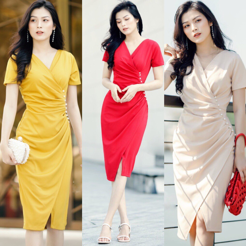 [MÃ SST12381 GIẢM 20K ĐƠN 0Đ] Đầm Ôm Dự Tiệc Quý Phái