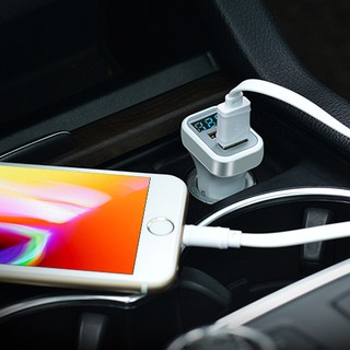 Tẩu Sạc Ô Tô Hoco Z32 cổng USB có đèn LEd