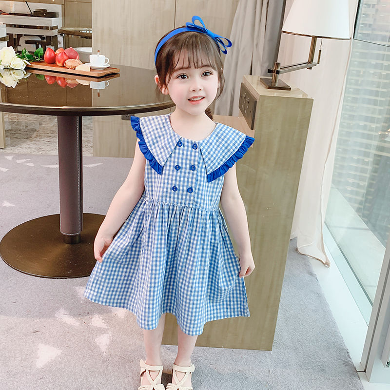 Đầm công chúa tay ngắn kiểu Hàn Quốc thời trang mùa hè 2021 cho bé