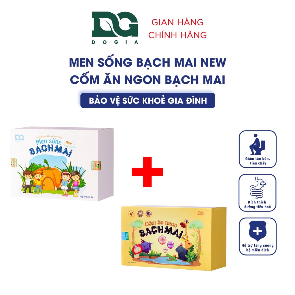 Combo Men sống Bạch Mai new và Cốm ăn ngon Bạch mai giúp bé ăn ngon miệng tăng cường hệ miễn dịch chính hãng