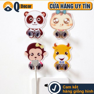 Móc dán tường hình thú (nhiều mẫu)