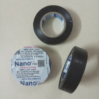 10 cuộn Băng keo điện NANO TÔ NGA DŨNG chính hãng hàng loại 1, loại 20Y=18.3 mét