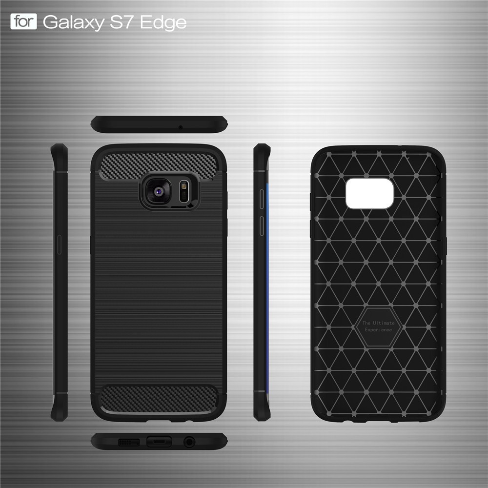 Ốp Lưng Tpu Sợi Carbon Siêu Mỏng Chống Sốc Cho Samsung Galaxy S7 Edge