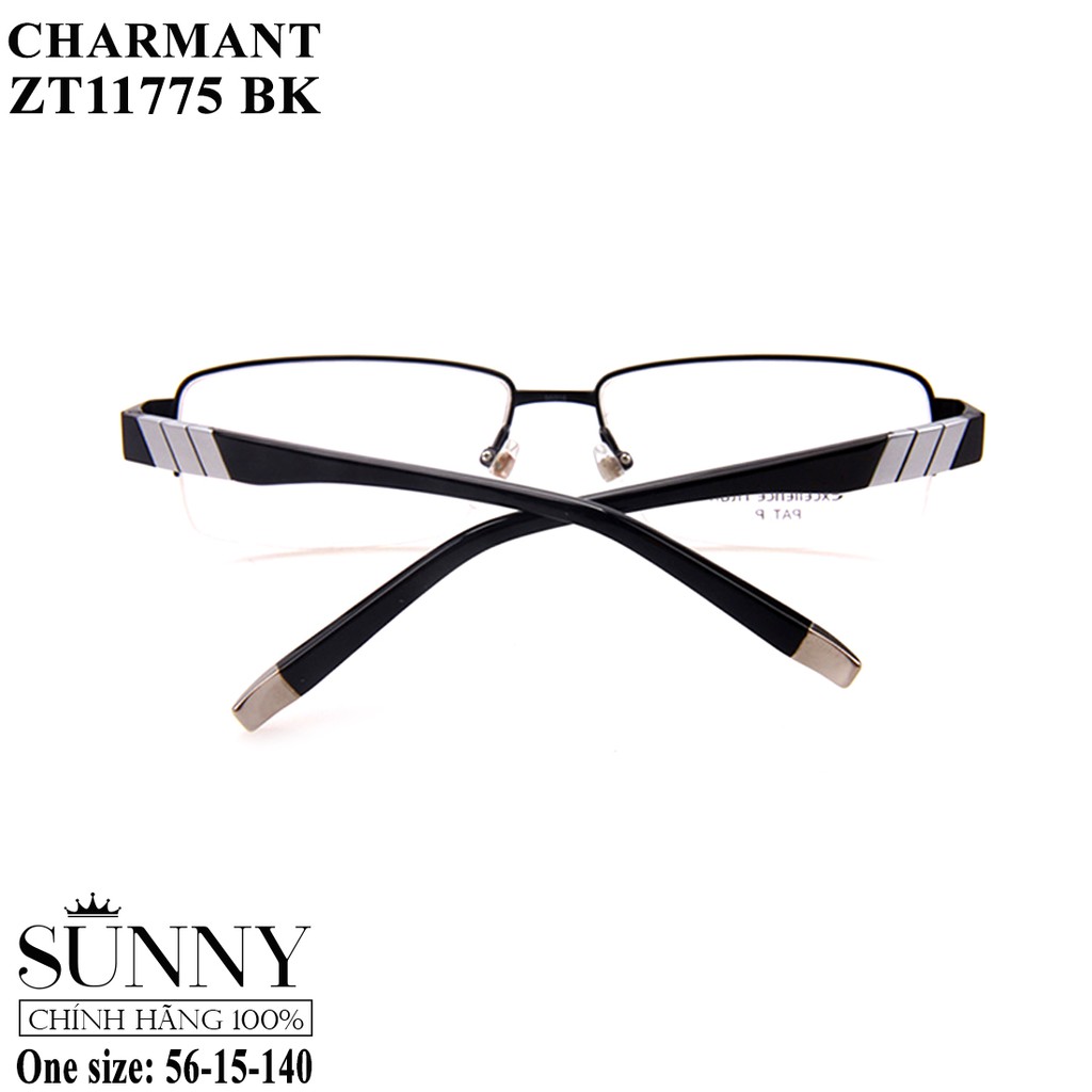 (Hàng chính hãng) Gọng kính nam nữ Charmant Z ZT11775 BK màu sắc thời trang