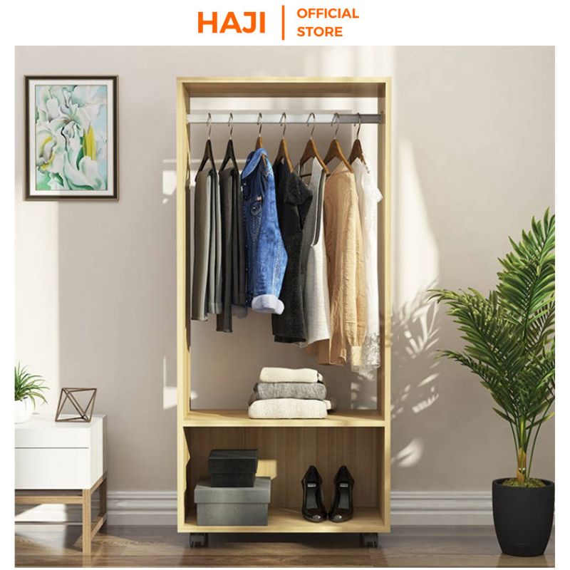 Tủ đồ đứng HAJI có bánh xe di chuyển tiện dụng phù hợp với mọi không gian A200