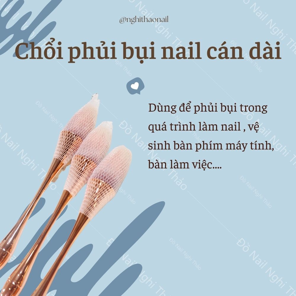 Chổi phủi bụi nail cán dài