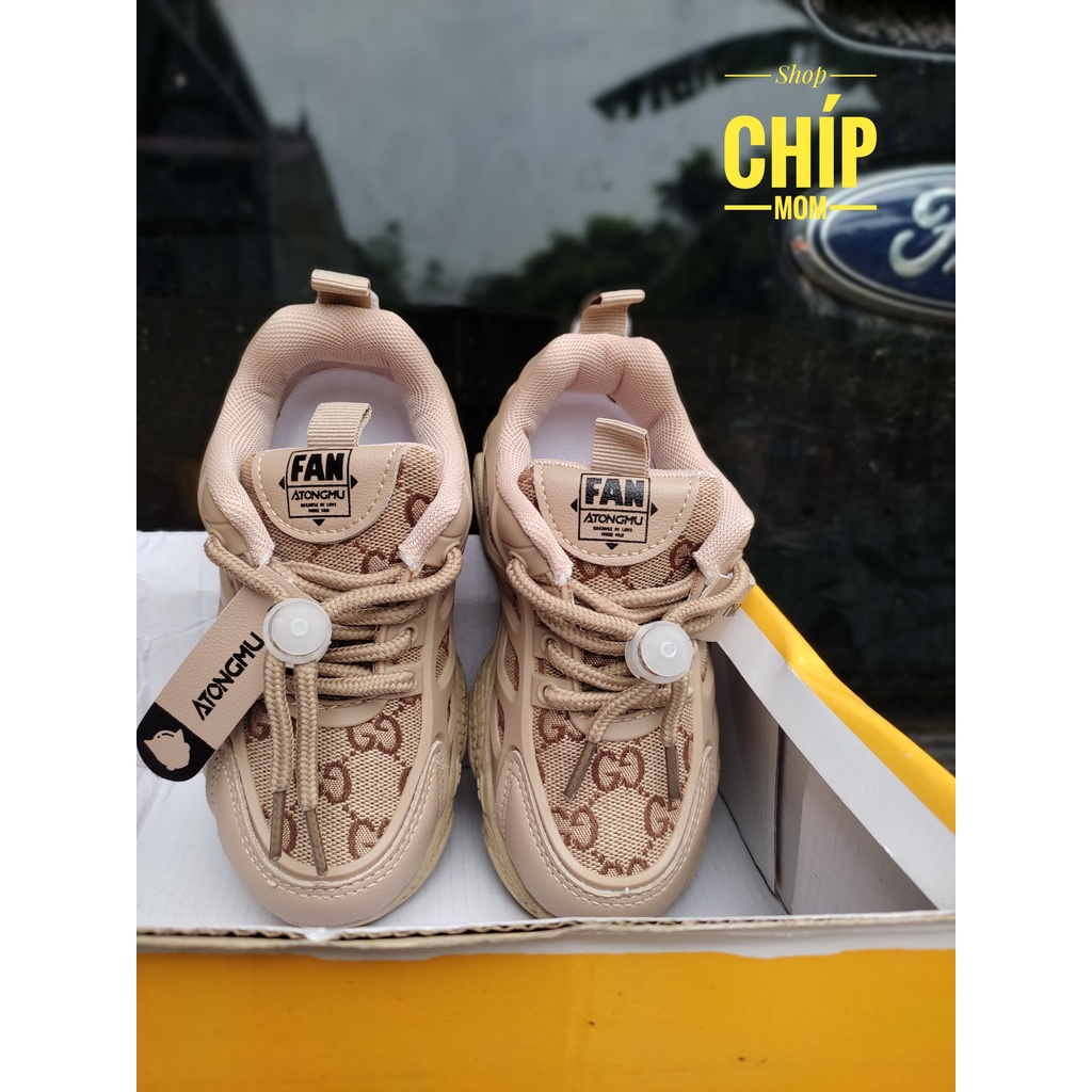 giày thể thao bé trai giày đi học thể dục êm chân QCCC full hộp có size đại dây rút túy chỉnh GD bền chống trượt 1508