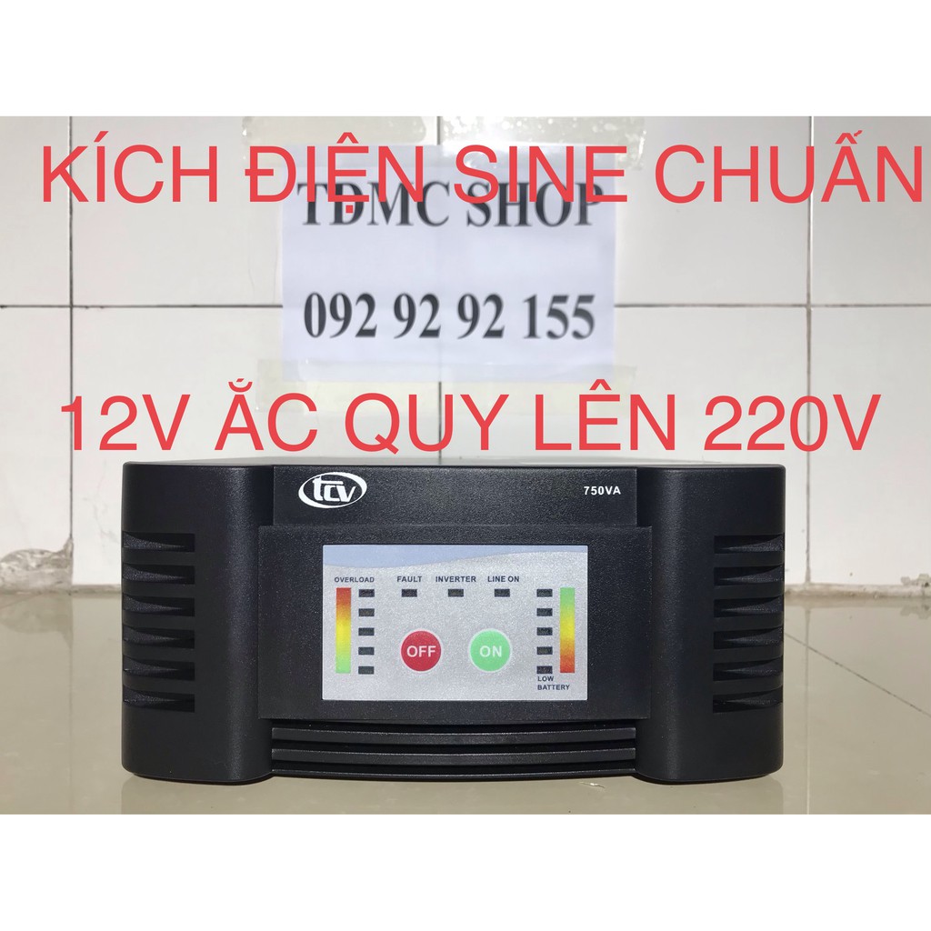 [Hàng Chính Hãng của ổn áp STANDA Việt Nam] Bộ kích điện(Inveter Sine) từ ắc quy 12V lên 220V sine chuẩn 750va/500w.