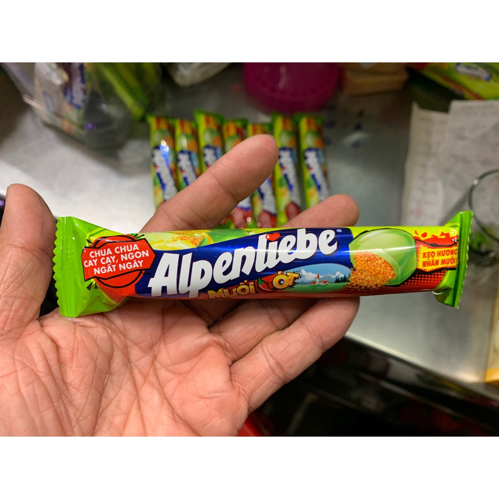 Kẹo muối ớt Alpenliepe hương xoài nhân muối ớt thỏi x 26g