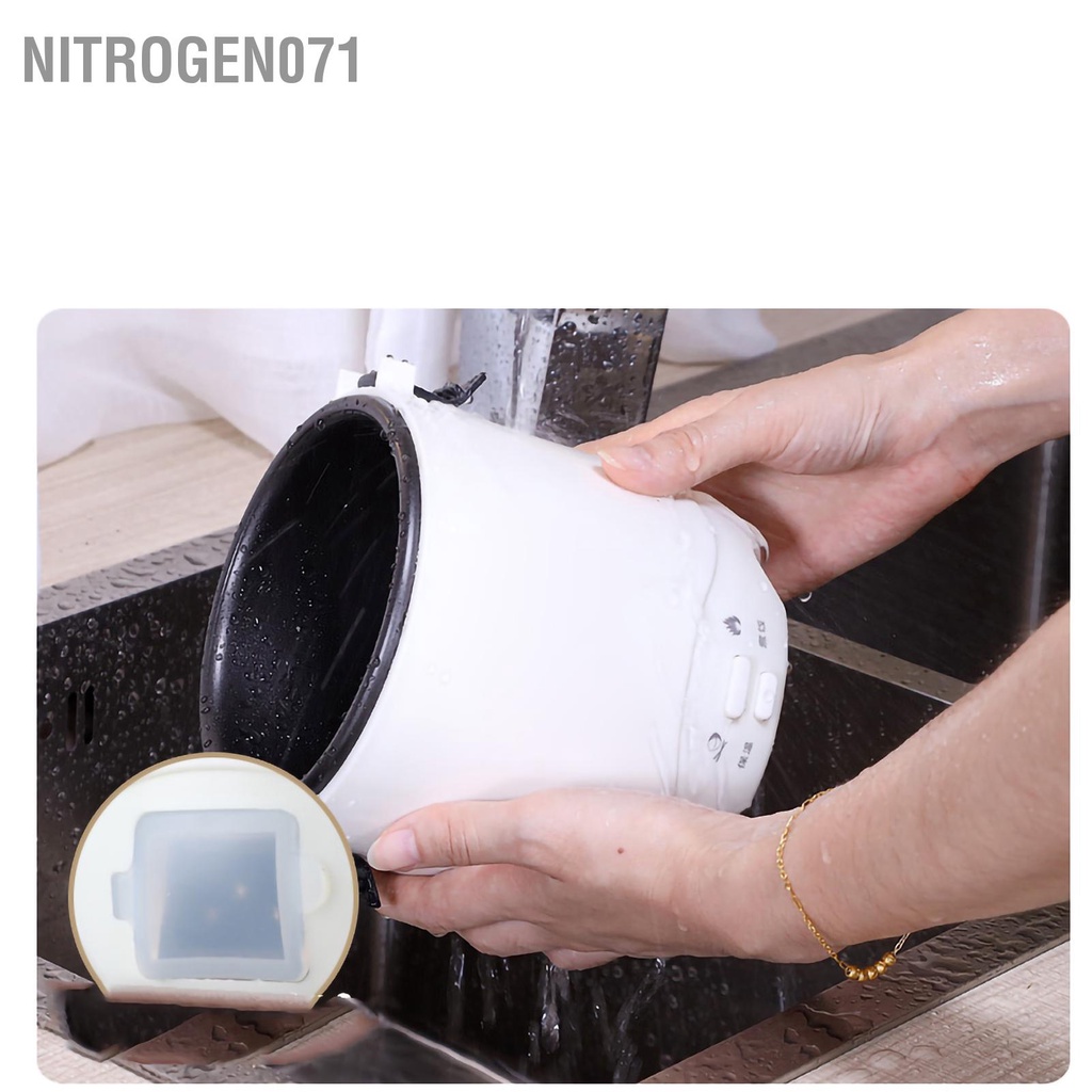 Nồi cơm điện, cặp lồng điện mini 2 trong 1 thế hệ mới - 1.2L du lịch di động đa năng cho các món súp Các bước Bột yến mạch Nitrogen071