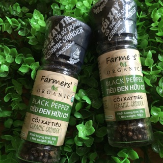 Tiêu đen hữu cơ có cối xay farmer's