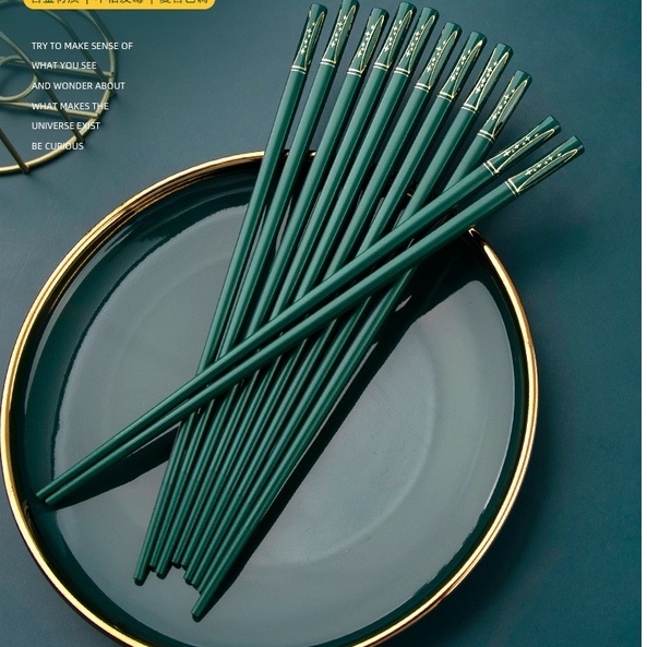 Bộ 5 Đôi Đũa Kháng Khuẩn Chống Nấm Mốc Xanh Bắc Âu Sang Trọng