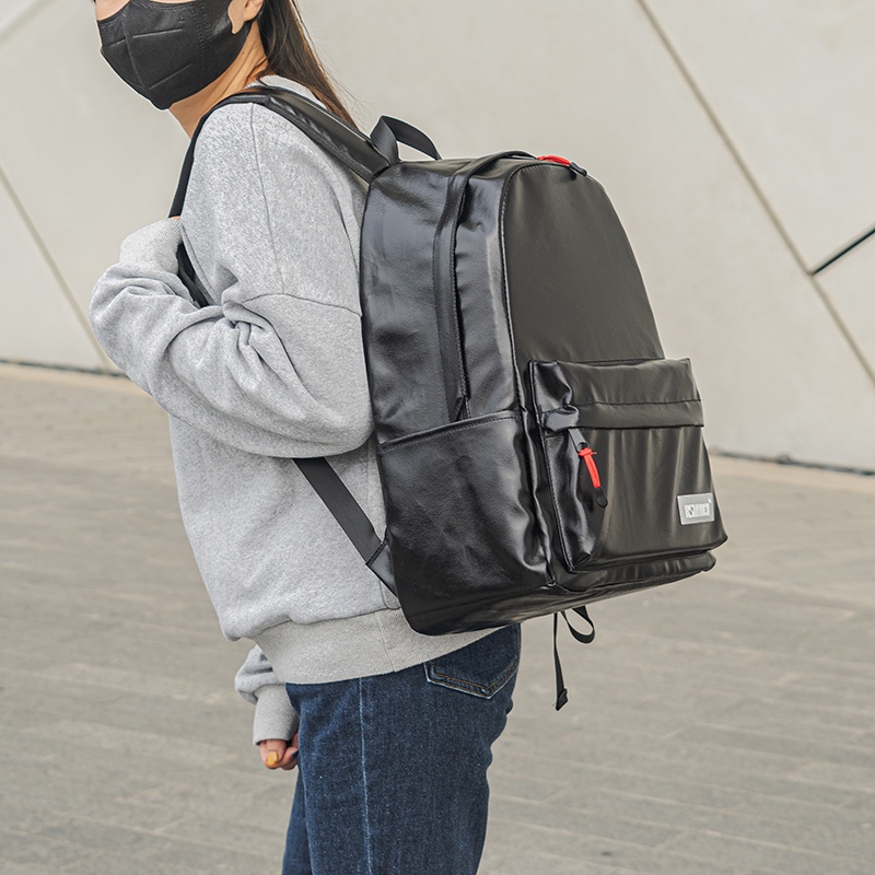 Balo đi học Ksnddeu màu đen cá tính thời trang đa năng