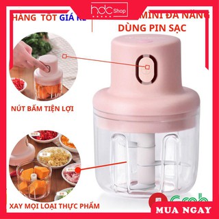 [ SIÊU SALE ] Máy Xay Tỏi Ớt Cầm Tay Mini Sạc Điện 250ml Tiện Lợi