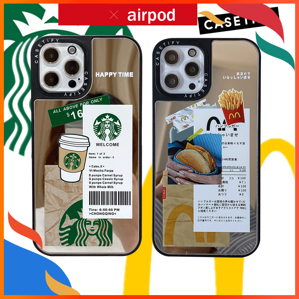 STARBUCKS MCDONALDS Ốp Lưng Silicone Trong Suốt Cho Apple Iphone 7 8 Plus 7 + 8 + X Xs Xr 11 11pro 12 Mini 12mini Pro Max Xsmax Se 2020