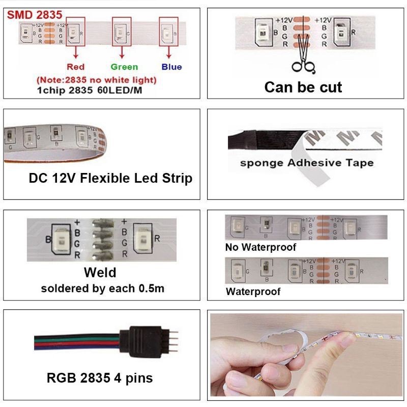 Đèn led tiktok 5M mix đổi màu RGB Quay video cuốn hút Triệu view Đèn trang trí phòng ngủ bàn làm việc | BigBuy360 - bigbuy360.vn