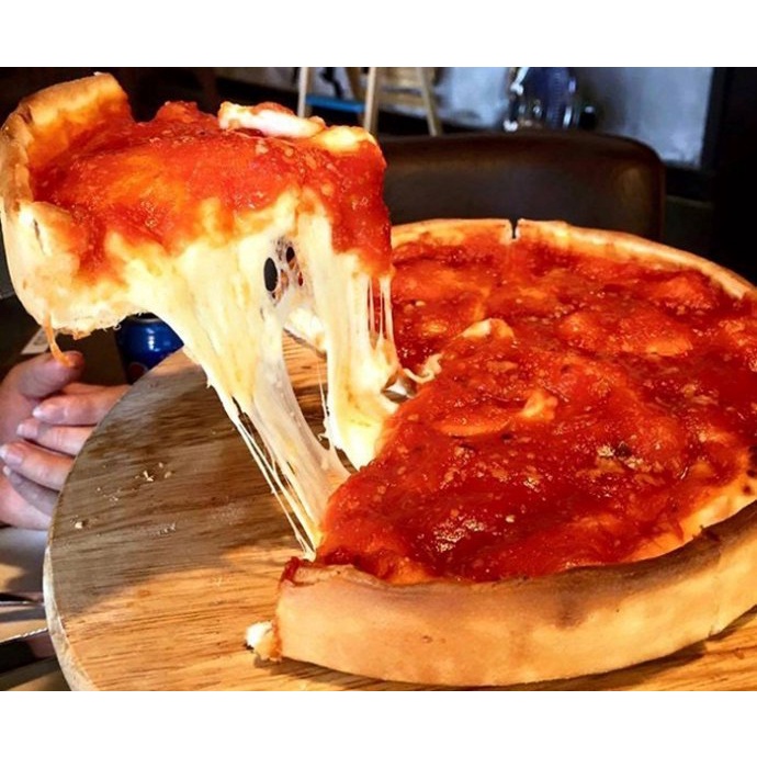 Piza Chicago Nhân Nhồi Phô Mai Size 16cm, Vệ Sinh An Toàn Thực Phẩm, Chuyên Sỉ Ăn Vặt