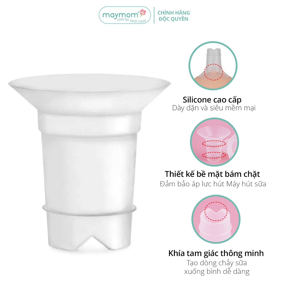 Trợ Phễu Maymom Size 13-15-17-19-21mm, Đệm Giảm Hạ Size Phễu Hút Sữa, Cup Vắt Sữa, Chất Liệu Silicone Êm Ái và An Toàn