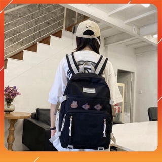 ( hotttt ) ( ) Balo nữ không thấm nước mrmibag phối lưới kèm sticker phi cơ TX133 ( ảnh thật ) ( ảnh thật )